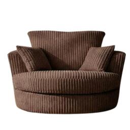 Rackhams Chicago Full Back Living Room Furniture Range - Cocoa Bean Brown - Swivel Chair - thumbnail 1