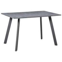 Rackhams Dining Table, Contemporary Rectangle Kitchen Table with Metal Legs and Spacious Tabletop for Dining Room, Living Room, Dark Grey - thumbnail 1