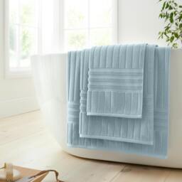 Rackhams Hotel Cotton Towel Blue - Bath Towel - Blue - thumbnail 3