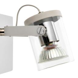 Rackhams Errol 1 Light Polished Chrome and White Spotlight Ceiling Light with Glass Shade - thumbnail 5