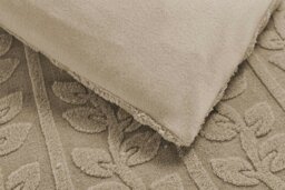 Rackhams Leaves Teddy Beige Duvet Cover Set - Super King - thumbnail 3