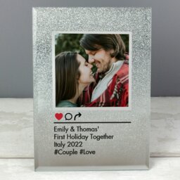 Rackhams Personalised Instagram Post 4x4 Glitter Glass Photo Frame - thumbnail 4