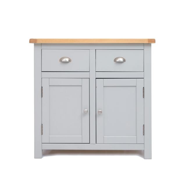 Rackhams Argenta Light Grey 2 Drawer 2 Door Sideboard Chrome Cup Handle - Light Grey - image 1