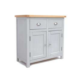 Rackhams Argenta Light Grey 2 Drawer 2 Door Sideboard Chrome Cup Handle - Light Grey - thumbnail 3
