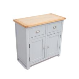 Rackhams Argenta Light Grey 2 Drawer 2 Door Sideboard Chrome Cup Handle - Light Grey - thumbnail 4