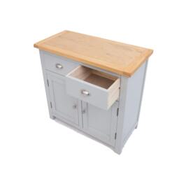 Rackhams Argenta Light Grey 2 Drawer 2 Door Sideboard Chrome Cup Handle - Light Grey - thumbnail 5