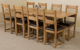 Rackhams Richmond Medium Oak Extendable Dining Table with Lincoln Oak Chairs - Natural Oak - 6 chairs - thumbnail 4