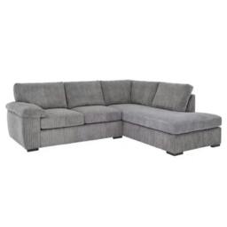 Rackhams Monroe Amalfi Jumbo Cord Right Hand Corner Sofa - Grey