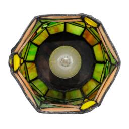 Rackhams Classic Dragonfly Tiffany Uplighter Lamp in Green and Toned Amber - thumbnail 5
