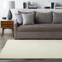Rackhams Mystique-Hand-Loomed Beige Wool Modern Rug - 152 x244 cm - thumbnail 1
