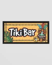 Rackhams Tiki Bar Wall Art Framed Print. Tropical Vibes for Home Bars - thumbnail 2