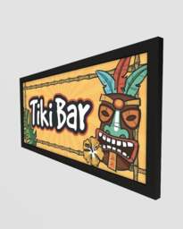 Rackhams Tiki Bar Wall Art Framed Print. Tropical Vibes for Home Bars - thumbnail 3