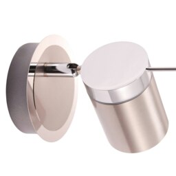 Rackhams Modern Designer Chrome and Satin Nickel Spot IP44 Bathroom Wall Light Fitting - thumbnail 3