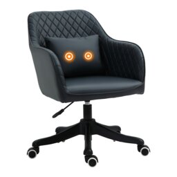 Rackhams Office Chair with Electric Vibration Massage Lumbar Pillow, Blue - Pink - thumbnail 3