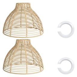 Rackhams Ceiling Light Shade Wicker Basket Style Plastic Lampshade Pendant  2PCS