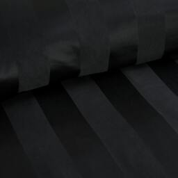 Rackhams So Soft Satin Stripe Duvet Cover Set Black - Single - Black - thumbnail 3