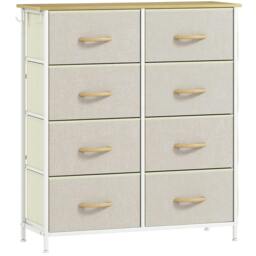 Rackhams Chest of Eight Fabric Drawers - Beige - Beige