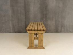 Rackhams Hollies Rounded Wooden Garden Table, Outdoor Picnic Dining Desk - Rustic Finish - Without expert assembly - 240cm - thumbnail 6