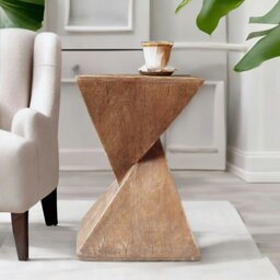 Rackhams Industrial Concrete Indoor Outdoor Side Table Nordic Natural Brown - thumbnail 3