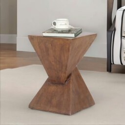 Rackhams Industrial Concrete Indoor Outdoor Side Table Nordic Natural Brown - thumbnail 5