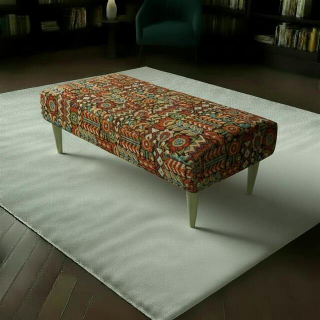 Rackhams Statement Window Seat Bench – High-Density Foam, Designer Pattern, UK Handcrafted - 43 x 43 Inches (110 x 110cm) - image 1