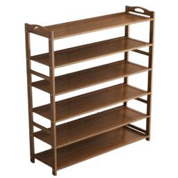 Rackhams 6-Tier Tall Wooden Shoe Rack – Home Storage for Footwear - thumbnail 2