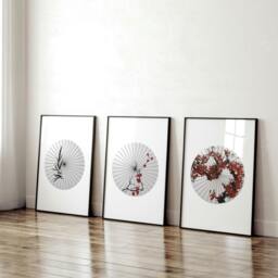 Rackhams Large Wall Paintings For Living Room - Set of 3 wall art prints - 16 x 22 inches / 40.65 cm x 56 cm - Polyester Canvas 260 gsm - Canvas wrapped - thumbnail 6