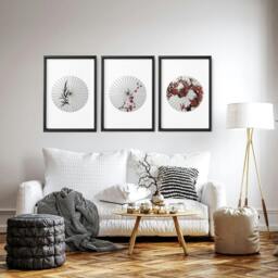 Rackhams Large Wall Paintings For Living Room - Set of 3 wall art prints - 16 x 22 inches / 40.65 cm x 56 cm - Polyester Canvas 260 gsm - Canvas wrapped - thumbnail 4