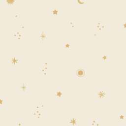 Rackhams Dudley Night Sky Stars Nursery Textured Wallpaper, Cream Gold