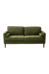 Rackhams Dark Green Corduroy Upholstered Two-seater Sofa Armchair - Green - One Size - thumbnail 4