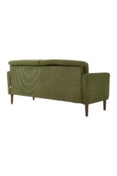 Rackhams Dark Green Corduroy Upholstered Two-seater Sofa Armchair - Green - One Size - thumbnail 6