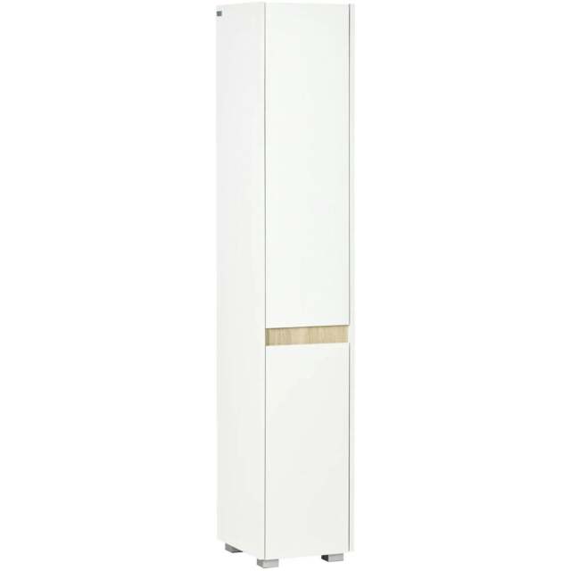 Rackhams Tall Bathroom Cabinet with Adjustable Shelves, 5-Tier Modern Freestanding Tallboy with Storage Cabinets, White - image 1