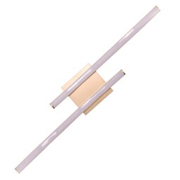 Rackhams Modern Double Wavy Strip Flush LED Powered Ceiling Light Fitting in Gold Sand - thumbnail 4