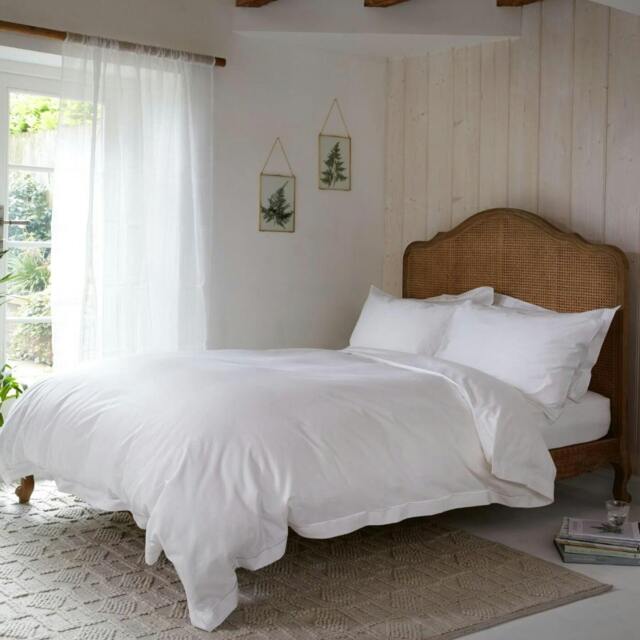 Rackhams White 300 Thread Count Easycare Cotton With Tencel Duvet Cover - King - image 1