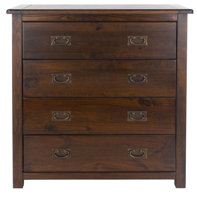 Rackhams Boston 4-Drawer Chest of Drawers - dark brown - image 1