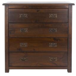 Rackhams Boston 4-Drawer Chest of Drawers - dark brown - thumbnail 1