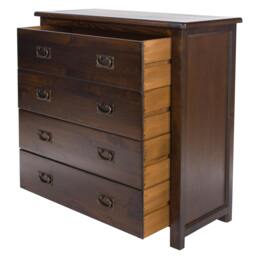 Rackhams Boston 4-Drawer Chest of Drawers - dark brown - thumbnail 3