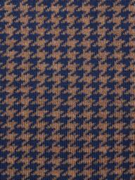 Rackhams Navy and Caramel Brown Wool Cushion - thumbnail 3