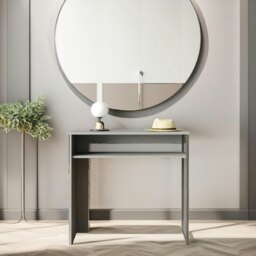 Rackhams 2 Tier Hallway Console Table With Steel Frame Grey - thumbnail 3