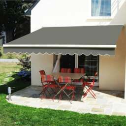 Rackhams 6ft/ 8ft/ 9ft/ 11ft/ 13ft Outdoor Retractable Patio Manual Shelter Awning Canopy for Window and Door - green - 9ft - thumbnail 6