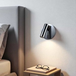 Rackhams 3 Watt Chrome Recessed Adjustable Bed Reading Lamp - thumbnail 3
