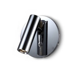 Rackhams 3 Watt Chrome Recessed Adjustable Bed Reading Lamp - thumbnail 2