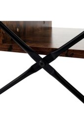 Rackhams Industrial Style 5 Tier Bookcase Metal Frame - Brown - thumbnail 5