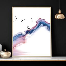 Rackhams Japanese landscape paintings - set of 3 framed wall art - A2 16.54 x 23.39 in / 42 x 59.4 cm - Matte Museum Quality Art Paper 290 gsm - Unframed - thumbnail 6
