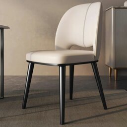 Rackhams Shankar Leather Dining Chair, More Leg Colours - Gold Legs - thumbnail 4