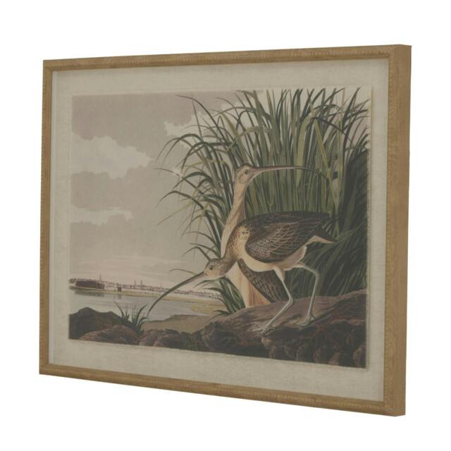 Rackhams Flora & Fauna Collection Picture Beaded Lined Framed Wall Art - Brown/White/Green - Brown/White/Green - 45cm x 2cm x 62cm - Brown/White/Green - image 1