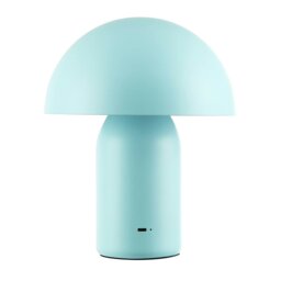 Rackhams Modern Rechargeable Mushroom Table Lamp in Mat Duck Egg with Touch Dimmer Button - thumbnail 2