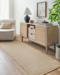 Rackhams Mirage-Cottage Tan Beige Fringe In- & Outdoor Jute-Look Rug - 120 x 170 cm - thumbnail 5