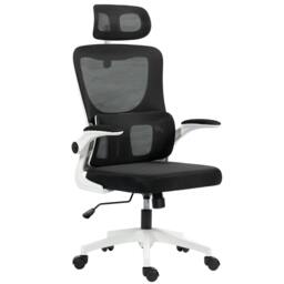 Rackhams Mesh Office Chair with Adjustable Headrest, Lumbar Support, Black - Yes - Office Chair - 60W x 59D x 122H cm - thumbnail 6