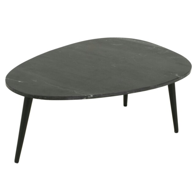 Rackhams Miel Coffee Table With Black Marble Top and Metal Legs - image 1